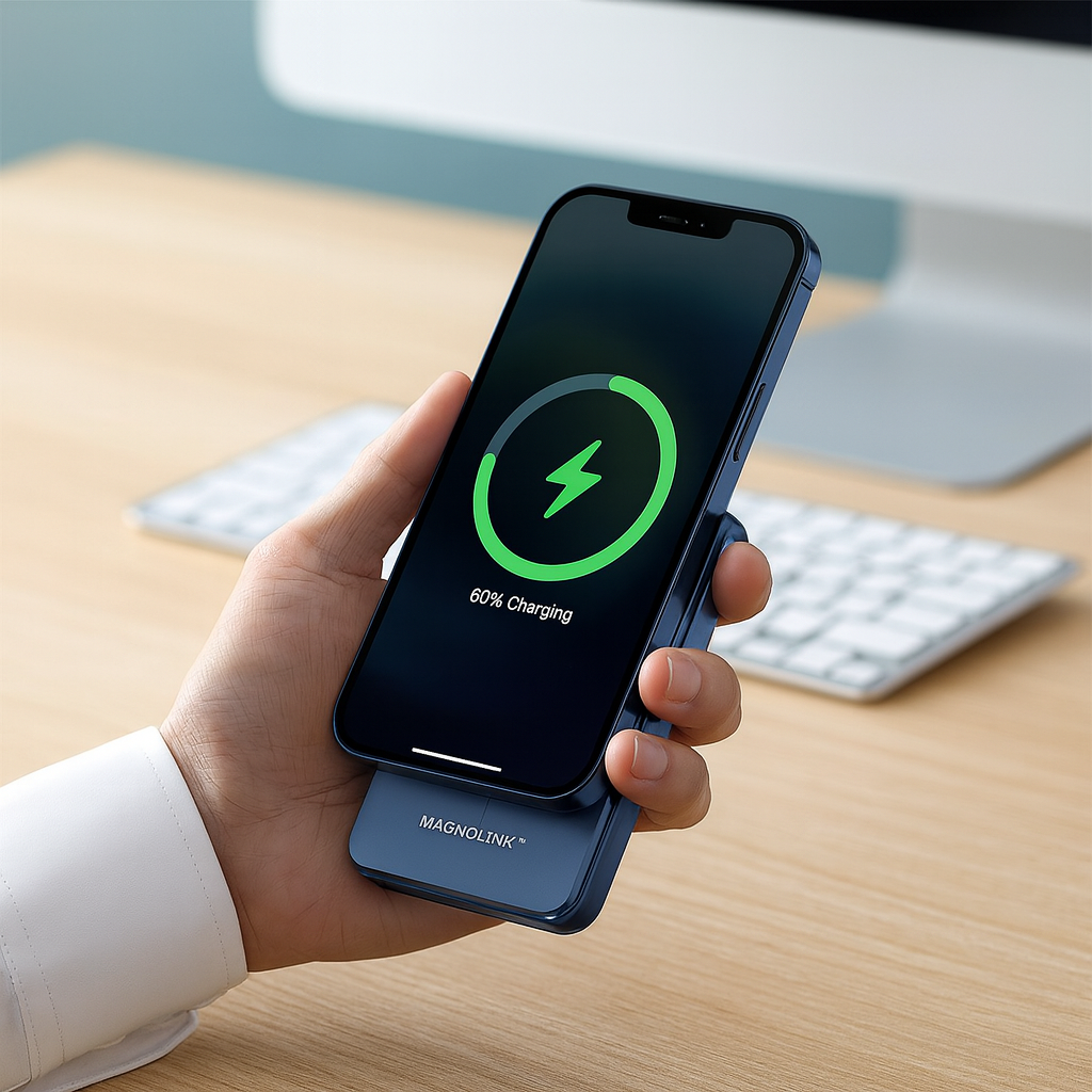 Chargeur Portable Magnétique – Batterie 10000mAh Sans Fil – Par MAGNOLINK™