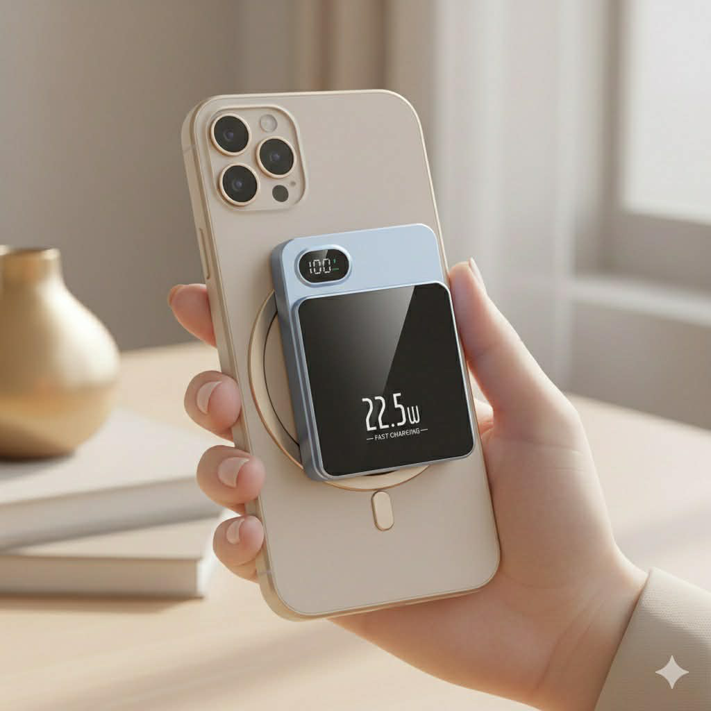 Chargeur Portable Magnétique – Batterie 10000mAh Sans Fil – Par MAGNOLINK™